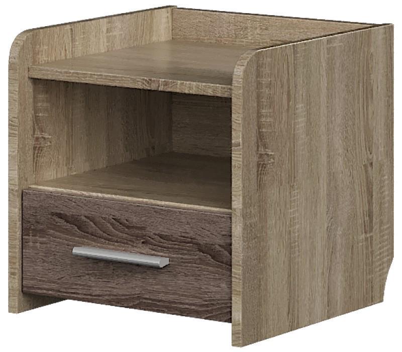 Тумба прикроватная Эверест Т-1 Сонома/Трюфель (121375)