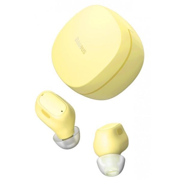 Наушники беспроводные Baseus Encok True Wireless Earphones WM01 TWS Bluetooth Yellow (401240421)