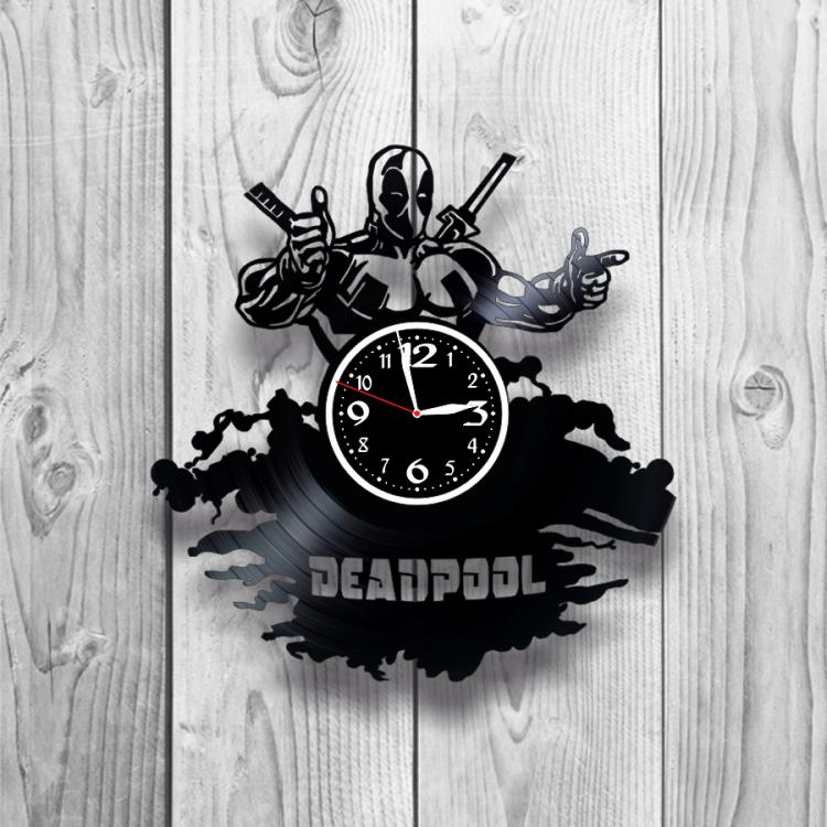 Часы настенные Deadpool 0344 из виниловой пластинки