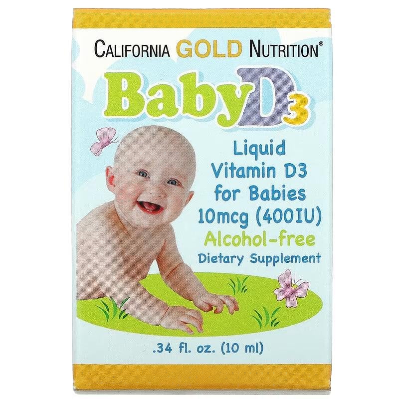 Витамін D3 California Gold Nutrition для дітей у рідкій формі 10 мл