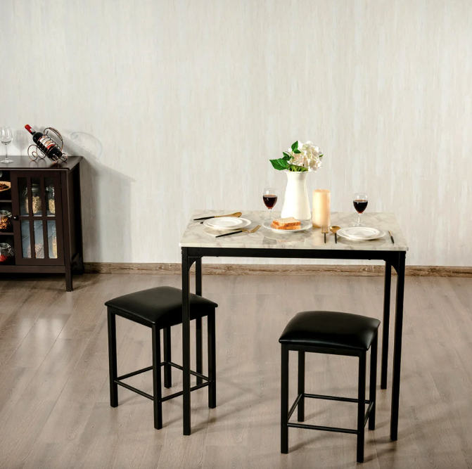 Комплект мебели Costway Venni барный стол с табуретом 2 шт. (4775) - фото 4 Комплект мебели Costway Venni барный стол с табуретом 2 шт. (4775) - фото 4