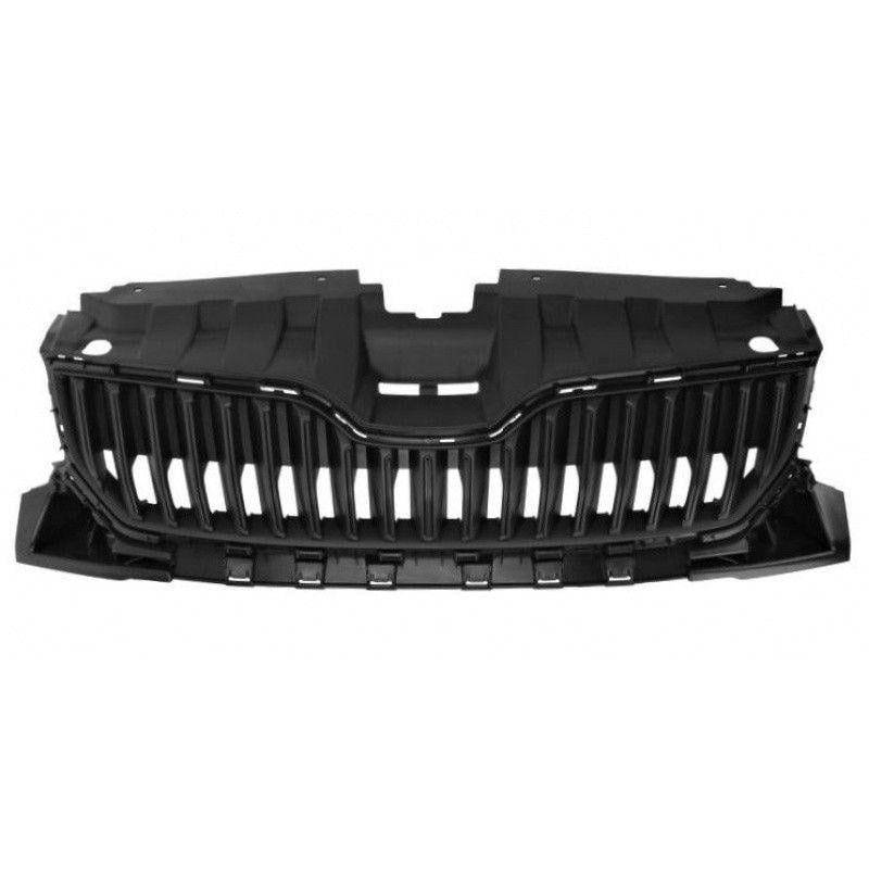 Решетка радиатора Skoda Fabia 2014- без эмблемы (6V0853653A9B9)