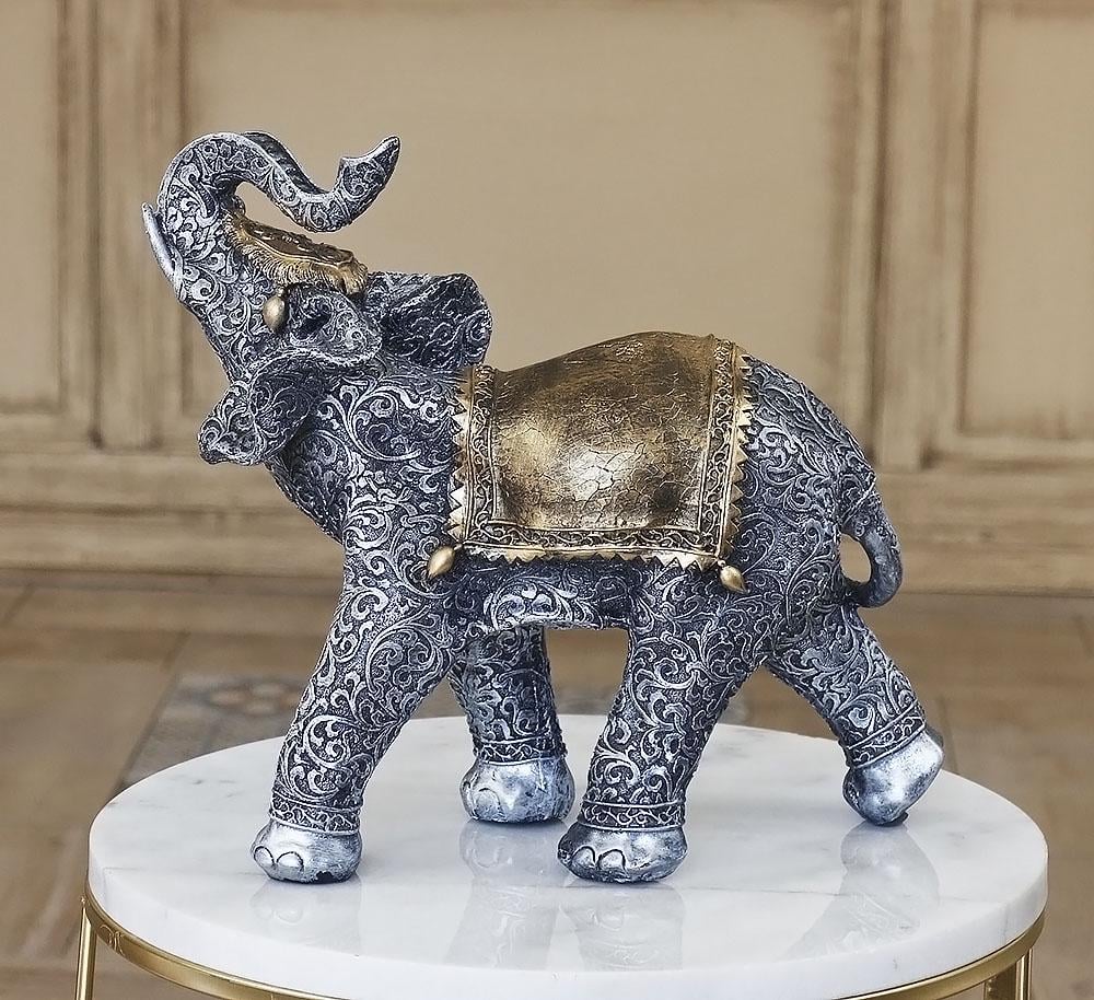 Статуетка Слон срібло 30 см Гранд Презент СП107 цв - фото 2