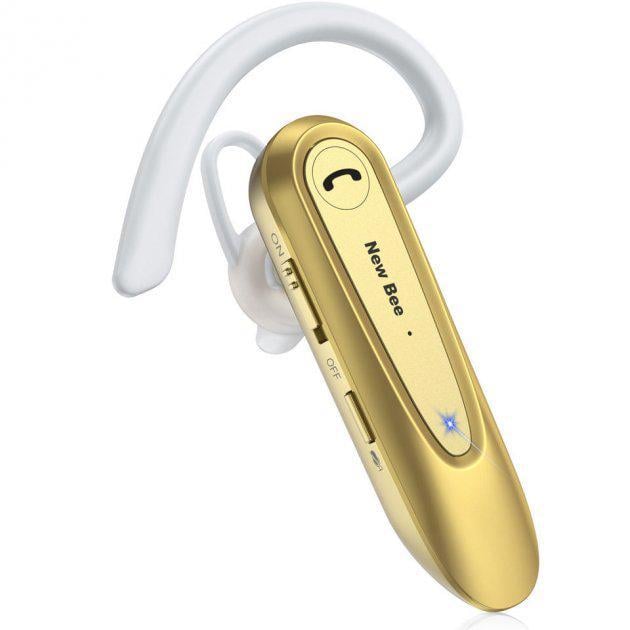 Гарнітура Bluetooth New Bee LC-B45 Gold + чохол (11337804) - фото 1