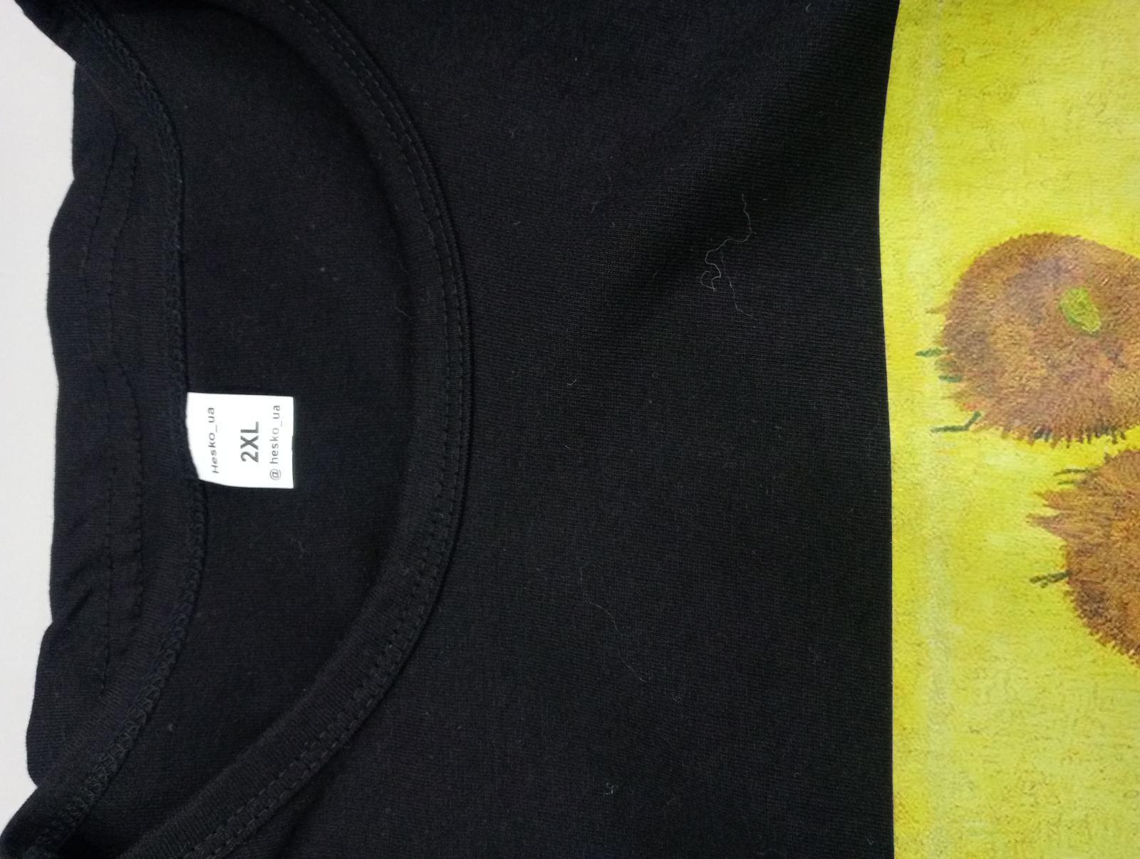 Футболка з художнім принтом Соняхи 2ХL Чорний (00193) - фото 2 Футболка з художнім принтом Соняхи 2ХL Чорний (00193) - фото 2