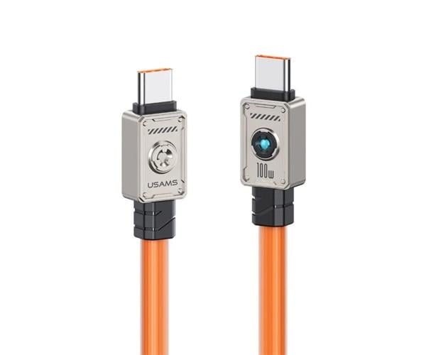Кабель Data Usams US-SJ684 Type-C-Type-C 100W 1,2 м Оrange (06SJ684USB04)