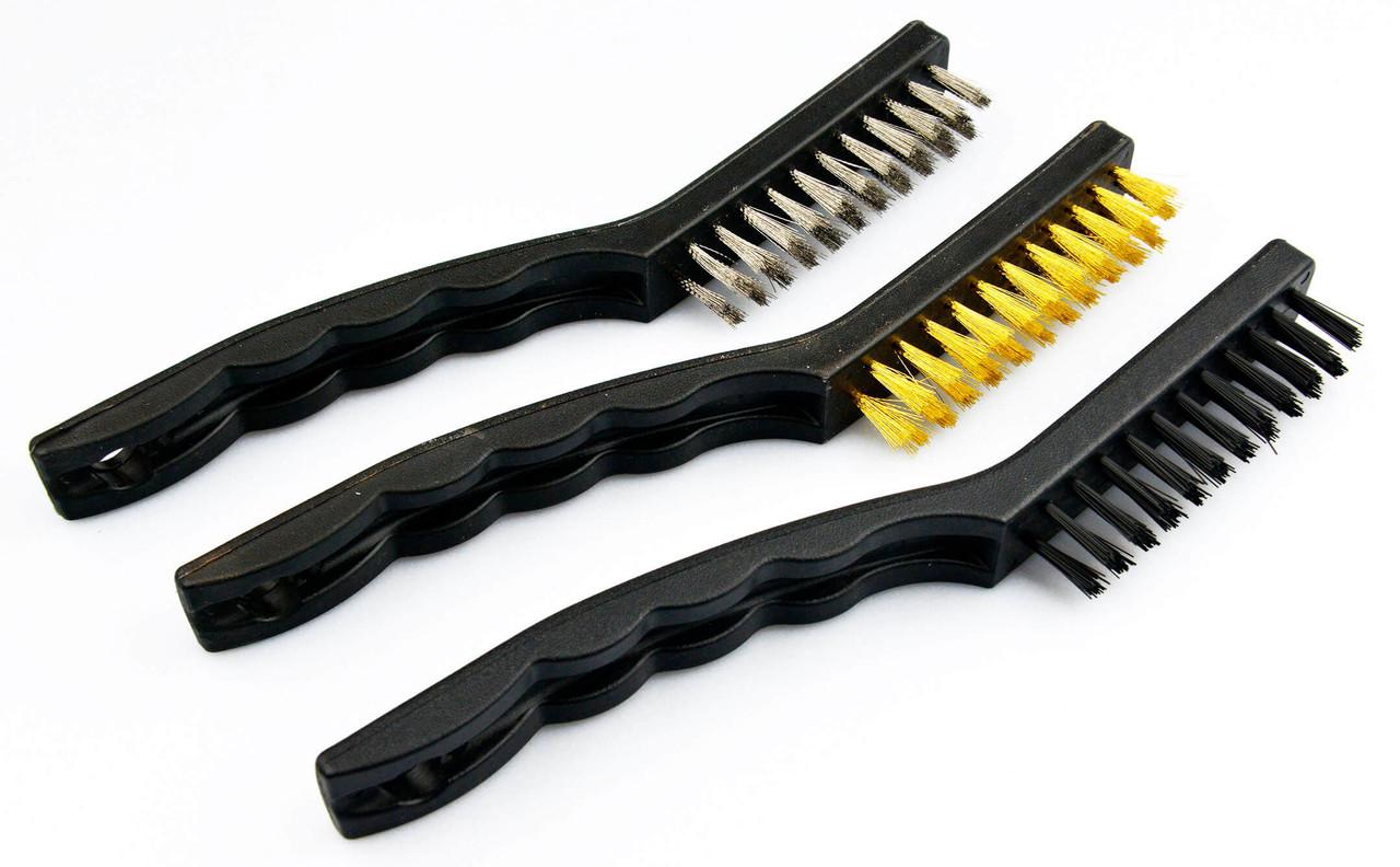 Набор мини щеток NovoTools 220 мм сталь/латунь/нейлон пластиковая ручка 3 шт. (INSTNTNDRH17503NT0)