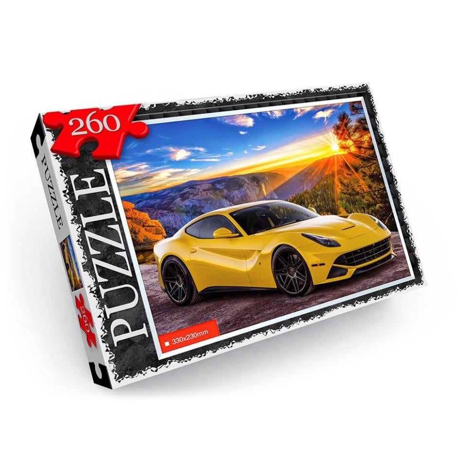 Пазлы детские Danko Toys Феррари 260 эл. Желтый (IP-177-P-283)