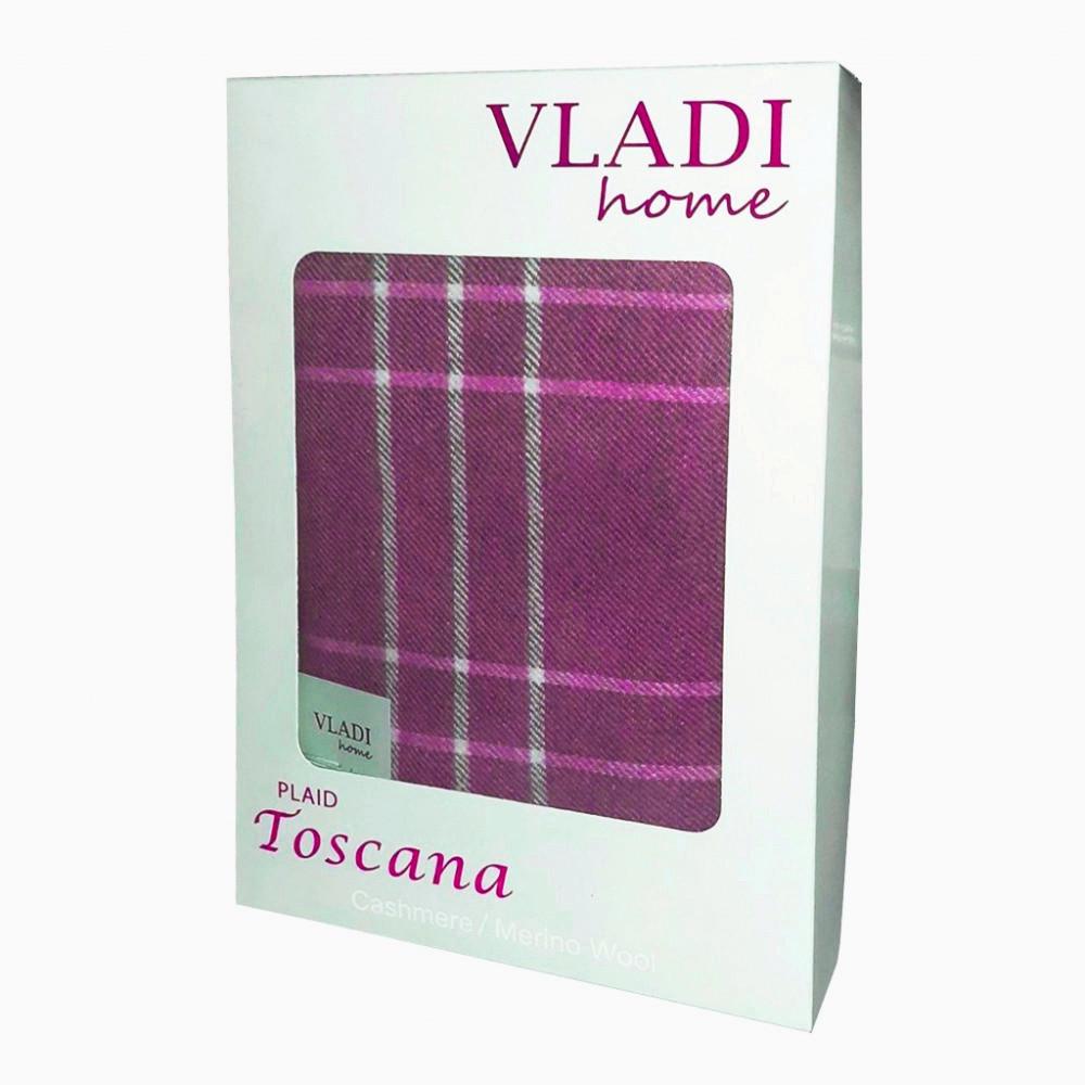 Плед кашеміровий Vladi Тоскана 140х200 см Сіро-рожево-білий (174ea328) - фото 1