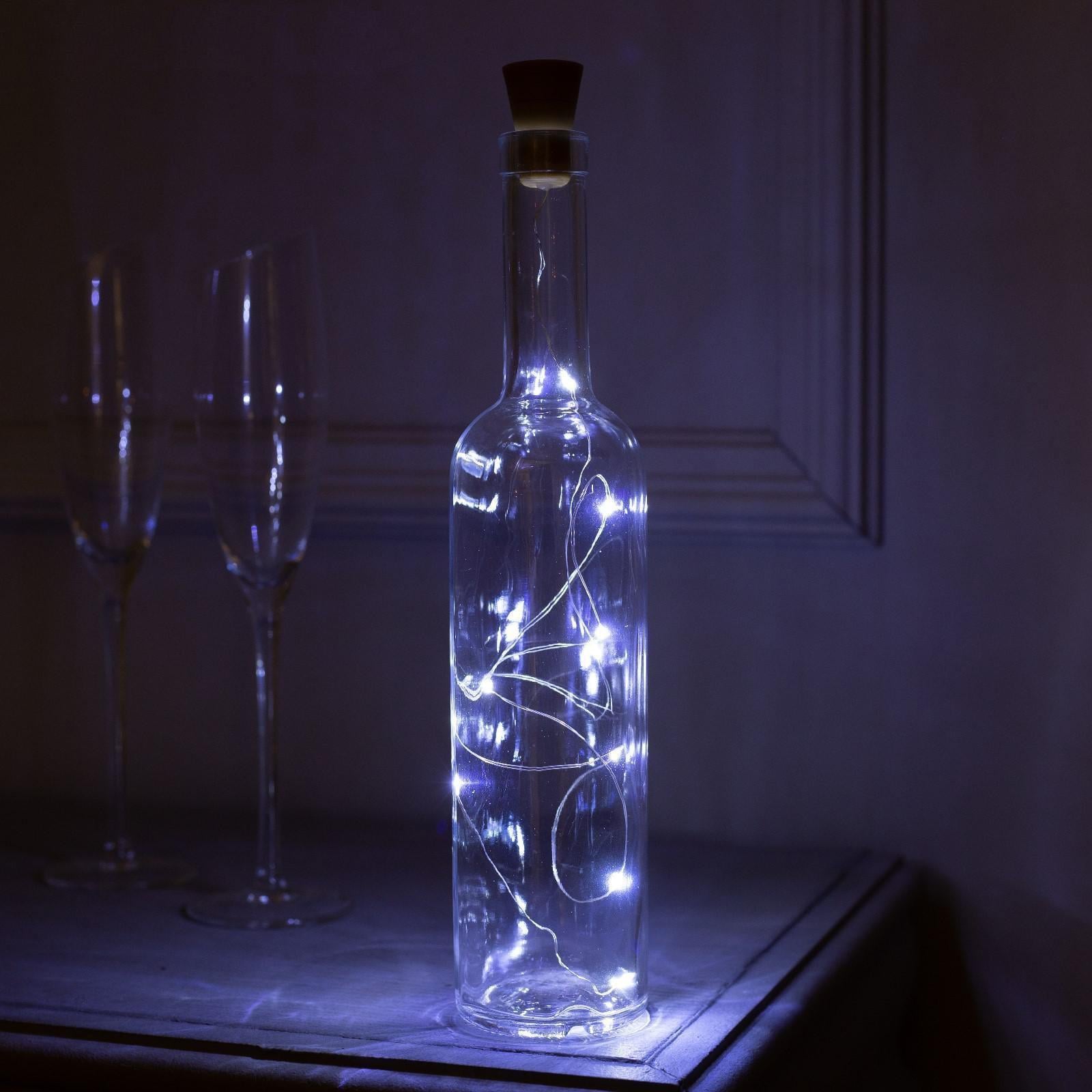 Гирлянда пробка от батареек ААА/20 LED/2 м холодный белый без мерцания (7866)