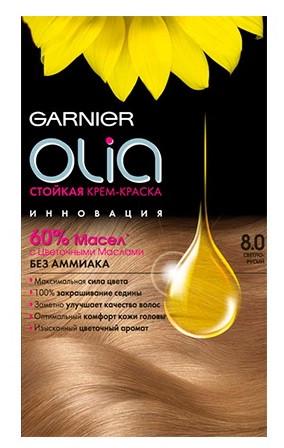 Крем-фарба для волосся Garnier OLIA безаміачна тон 60 мл 8,0 Світло-русявий (3600542243827)