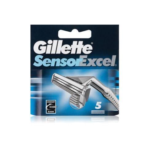 Картриджи сменные для бритья мужские Gillette Sensor Excel кассеты 5 шт. (8063292) - фото 1