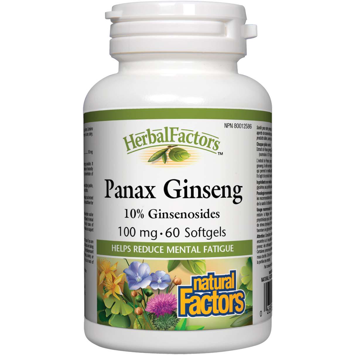 Экстракт женьшеня Natural Factors Panax Ginseng 60 Softgels