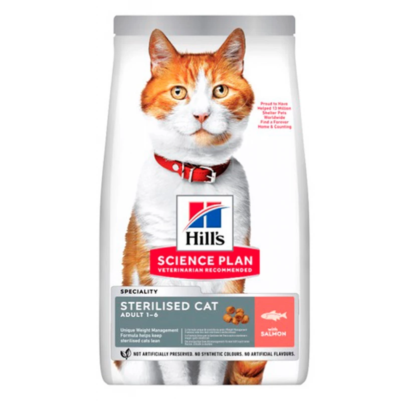 Корм сухой для стерилизованных кошек Hills Science Plan Young Sterilised Cat Лосось 1,5 кг