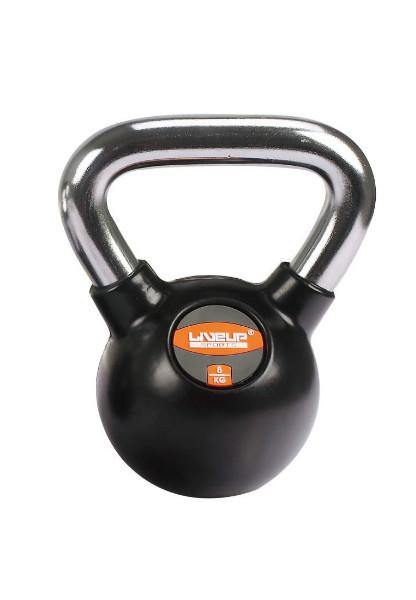 Гиря LiveUp Rubber Kettlebell (LS2044-8 yavs L)