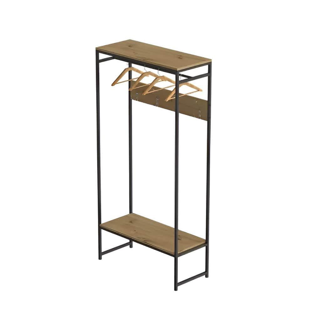 Вешалка модульная напольная Ferrum-decor Трелис 14 ДСП 16 мм 180x90x38 см Черный/Дуб Артизан (FRD-104345)