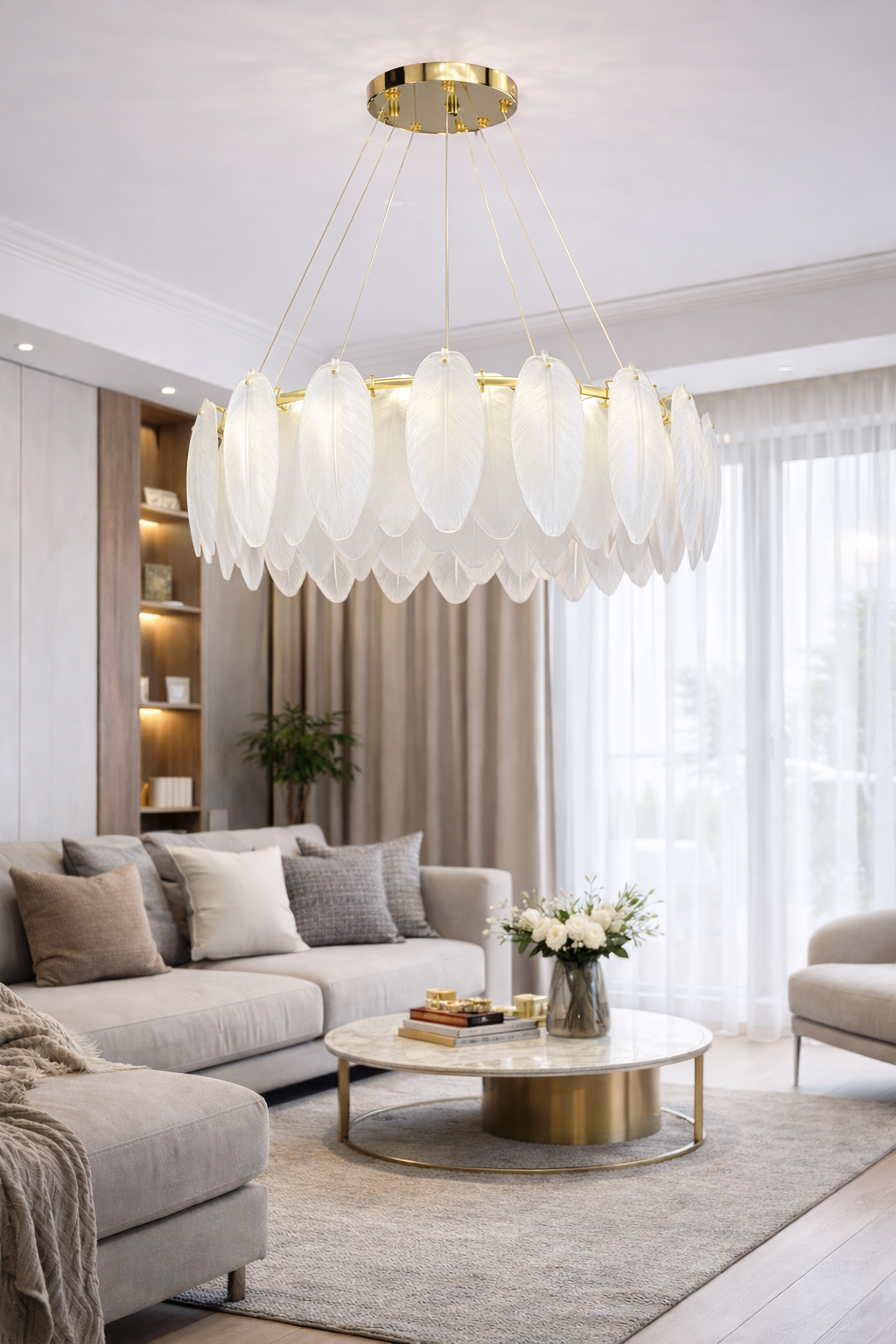 Люстра Bianca Feather на 16 ламп E14 (2076/800GD)