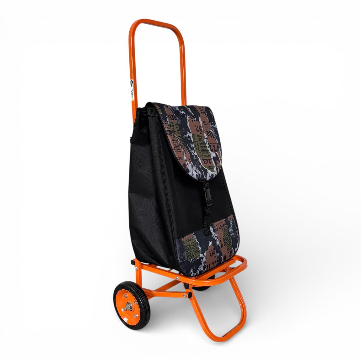 Хозяйственная тележка с сумкой Міць раскладная мини Оранжевый (31214750)