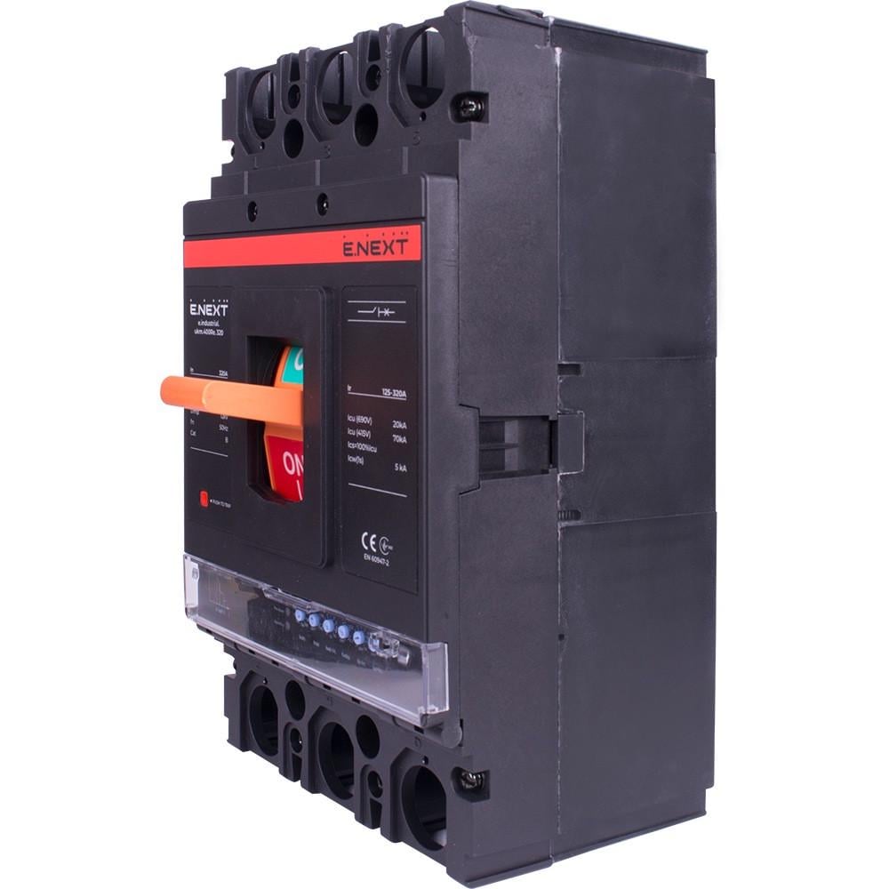 Автоматичний вимикач силовий e.industrial.ukm.400Re.320 з електронним розчіплювачем 3 полюси 320А (54542)