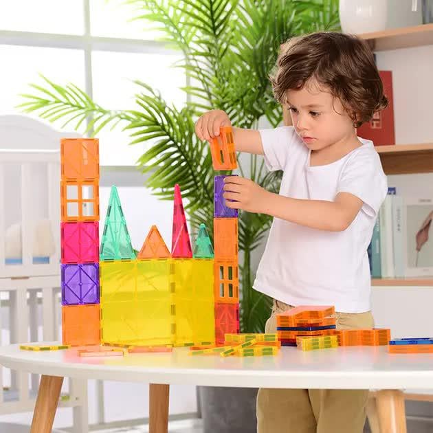 Конструктор дитячий D018 магнітні блоки 110 дет.(29203642) - фото 2 Конструктор дитячий D018 магнітні блоки 110 дет.(29203642) - фото 2