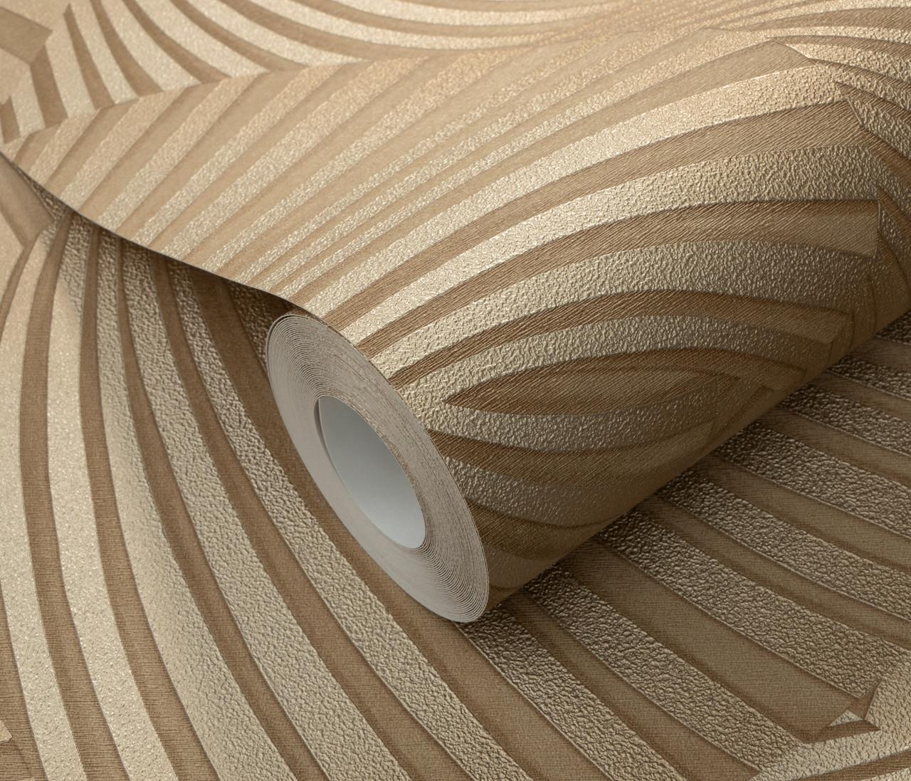 Обои флизелиновые Erismann Fashion for walls 5 12253-30 Декор винил горячего тиснения 1,06х10,05 м Золотистый