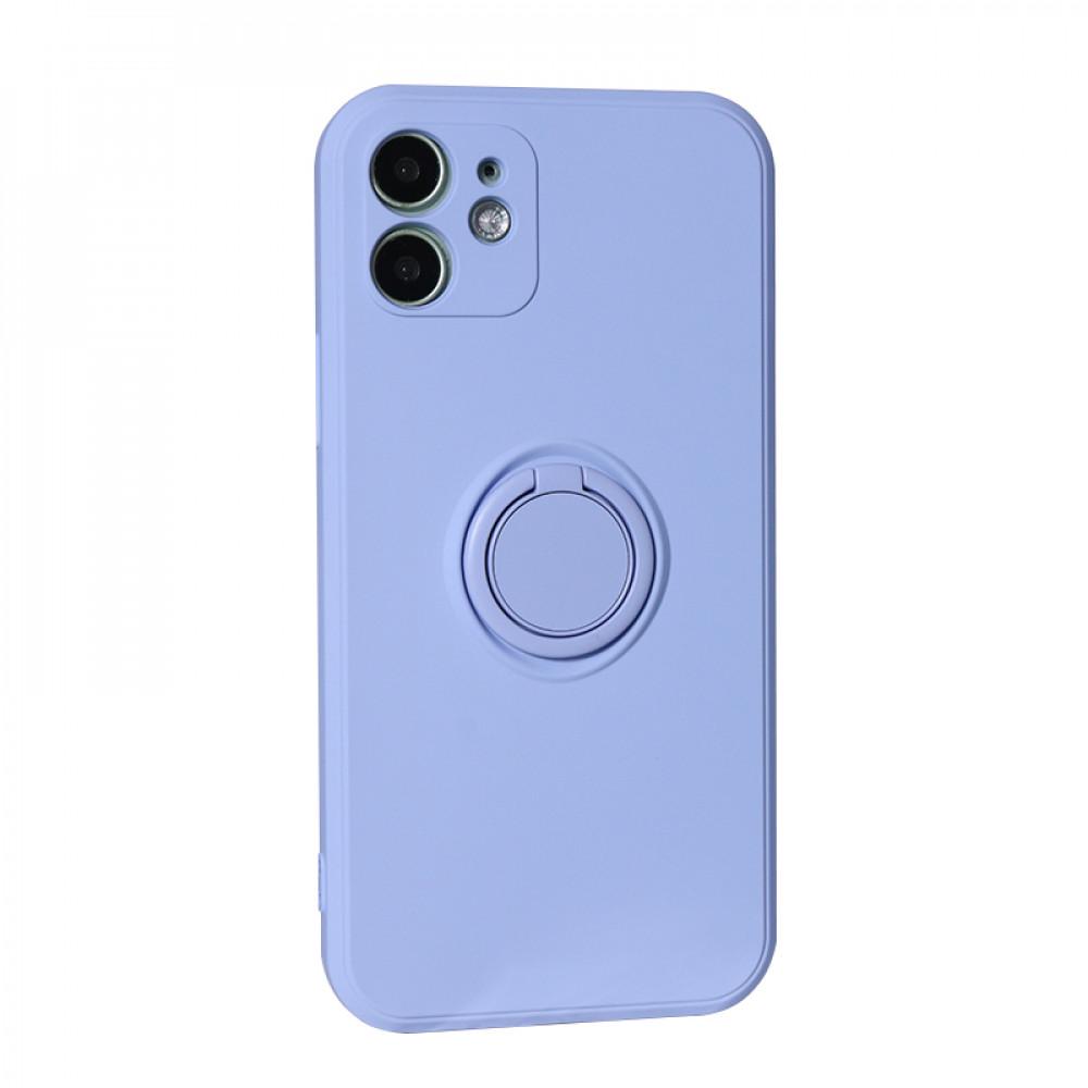 Чохол для Apple iPhone 12 Ring Silicone Series Lavender