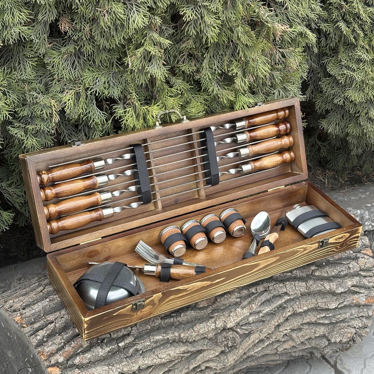 Набор подарочный для барбекю Mzavod Есаул Светло-коричневый (27728753) - фото 2 Набор подарочный для барбекю Mzavod Есаул Светло-коричневый (27728753) - фото 2