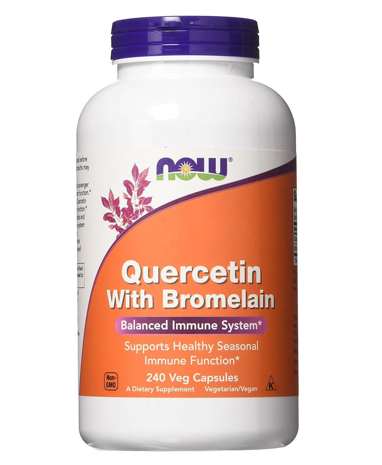 Кверцетін NOW Foods Quercetin with Bromelain 240 Veg Caps