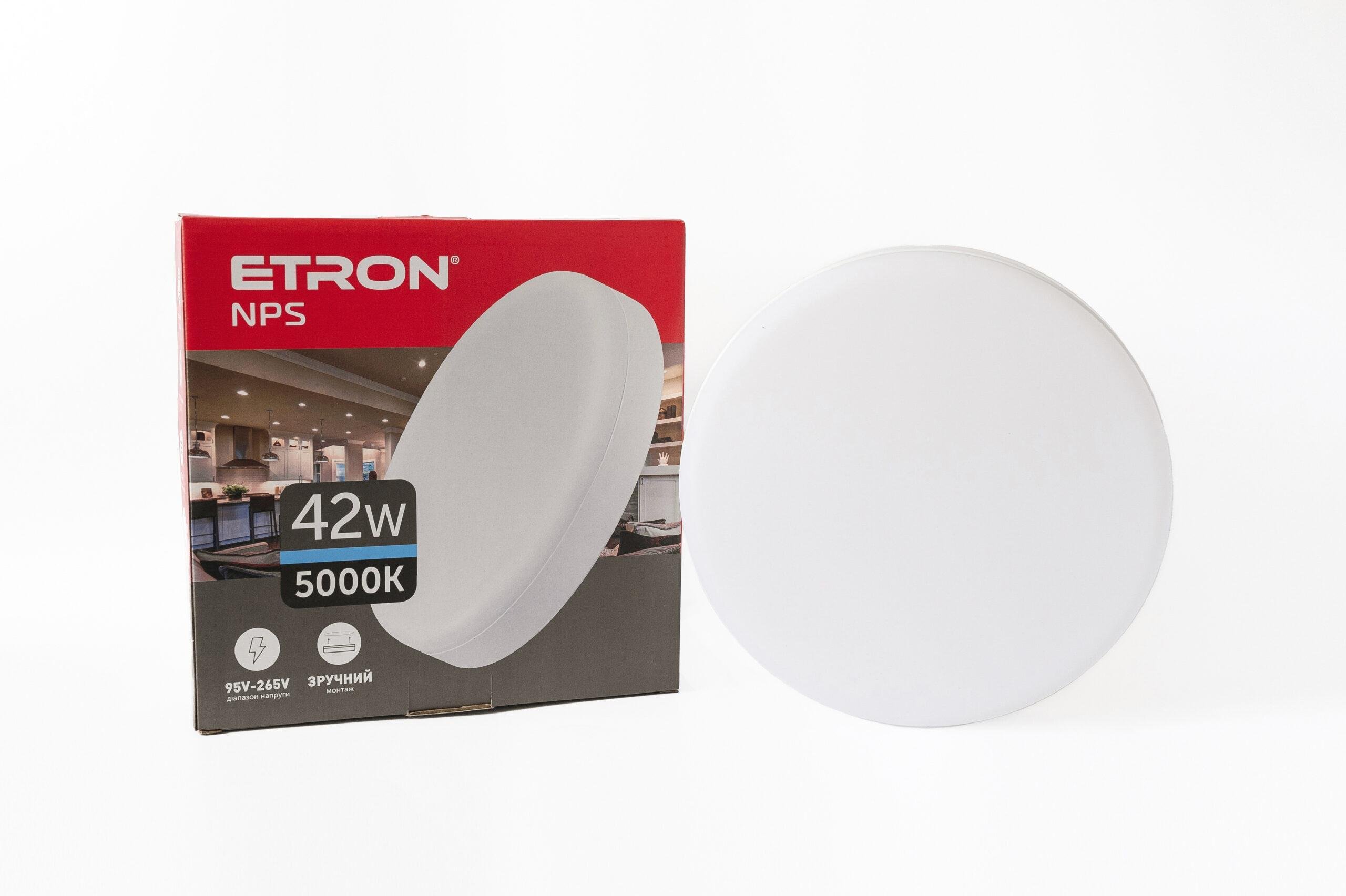 Светильник светодиодный ETRON 1-EMP-737 накладной потолочный круглый 42W 5000К дневной свет 95-265V Белый