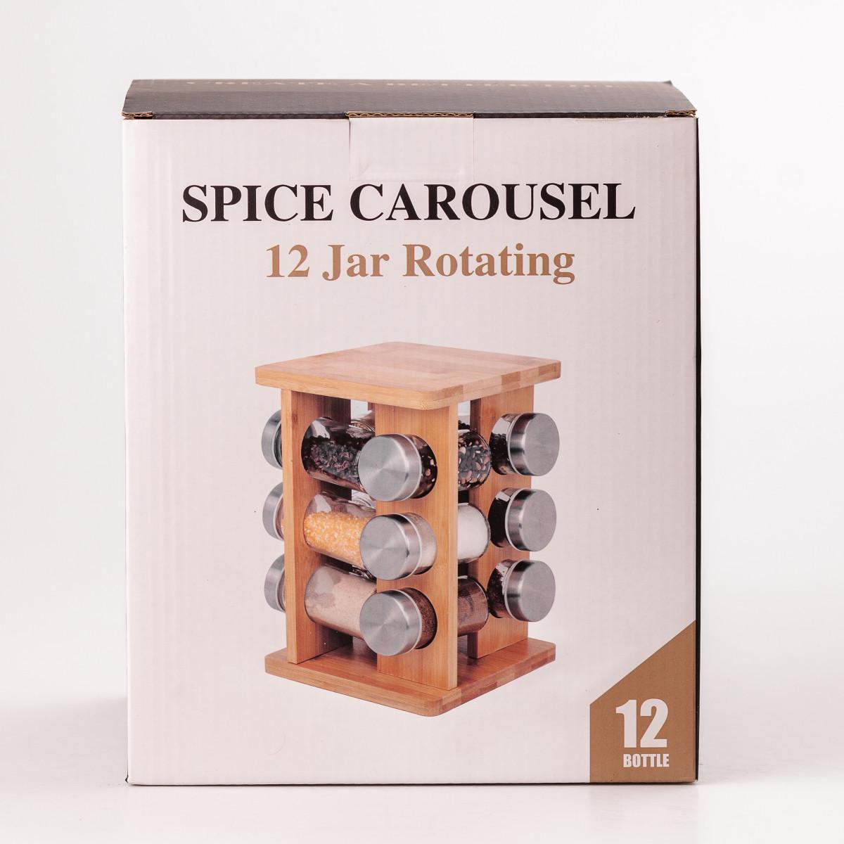 Набір для спецій на дерев'яній підставці 12 предметів по 100 мл - фото 6