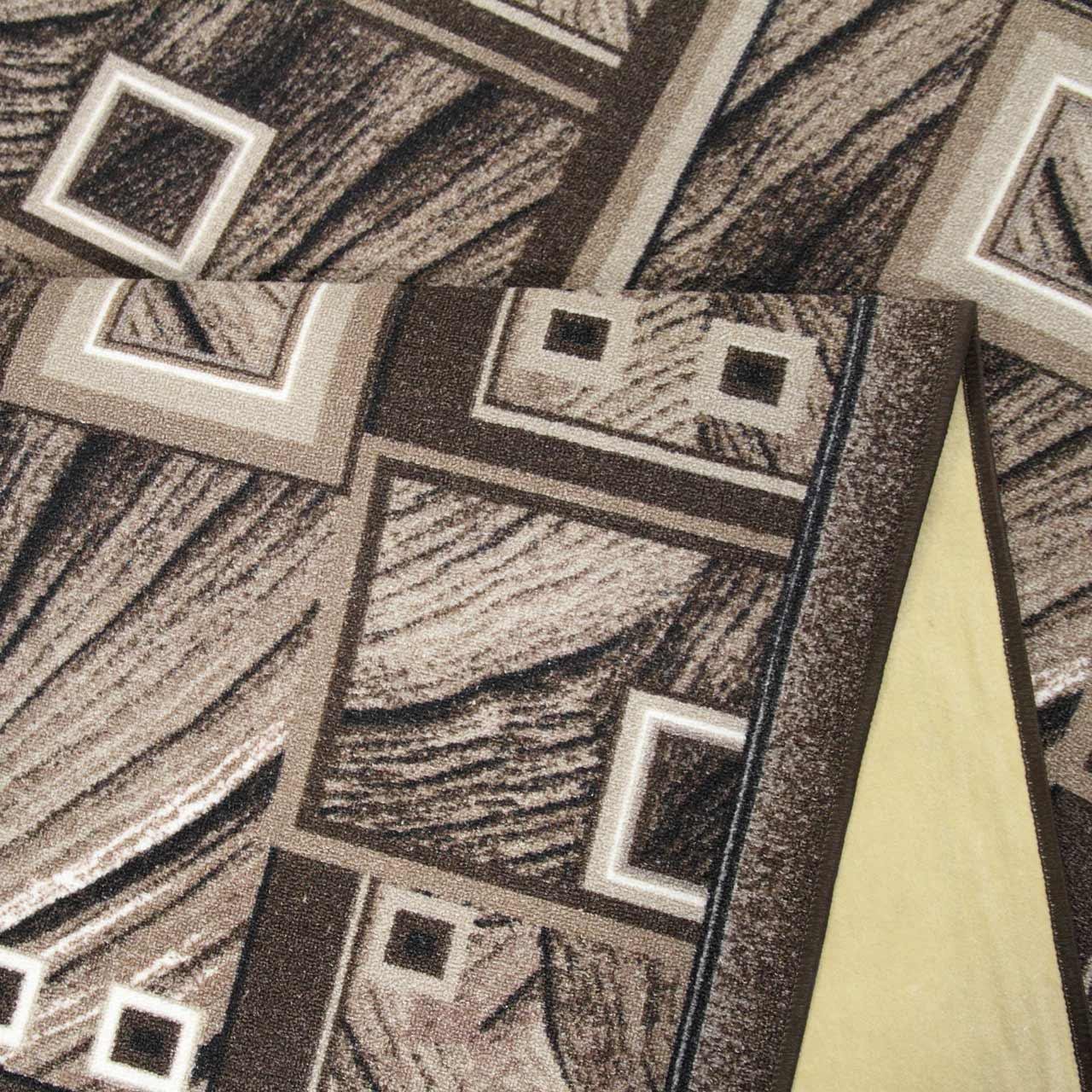 Ковер безворсовый на войлочной основе DAKARIA Print Run Квадрат p3 1,5x4 м Коричневый/Бежевый (00-00018811) - фото 8