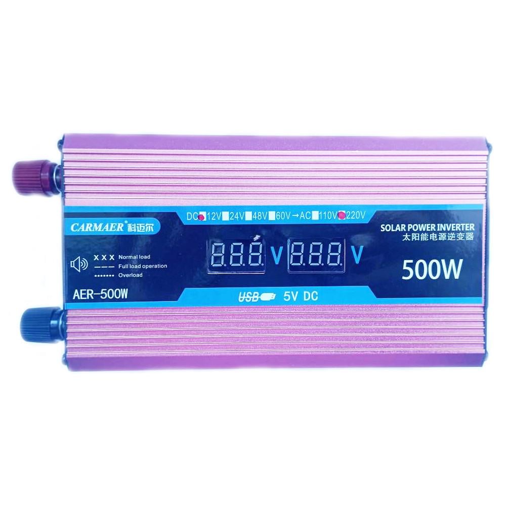 Инвертор для дома Carmaer Power 500W 025 12V-220V 1 розетка/1 USB - фото 1