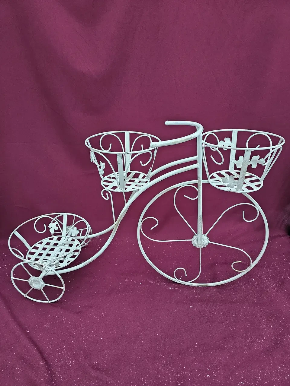 Подставка для цветов Хатинка Ровер на 3 вазона кованая d 14 см/d 19 см (CNT00011788)