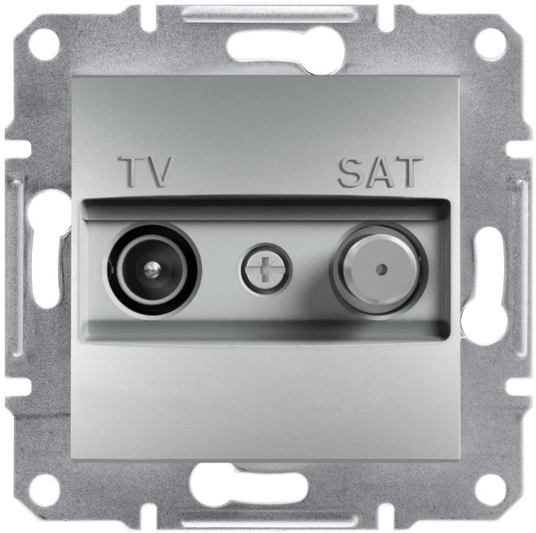 Розетка индивидуальная Schneider Electric Asfora TV-SAT ABS Алюминий (EPH3400461)