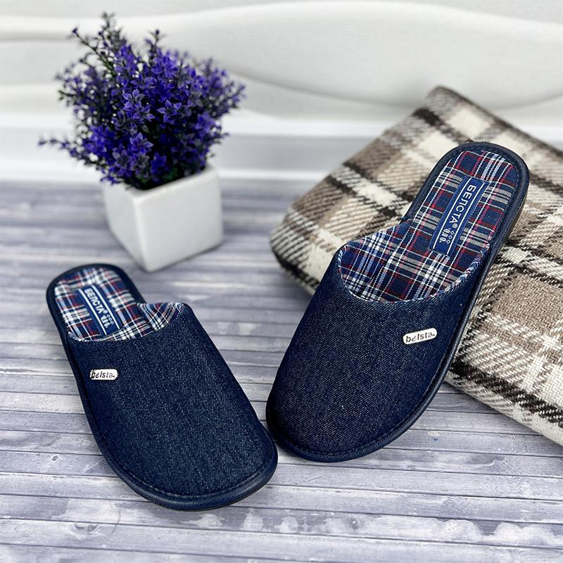 Домашні тапочки жіночі закриті БЕЛСТА Е-001-71 23,5 см p. 37 Джинсовий (20812626)