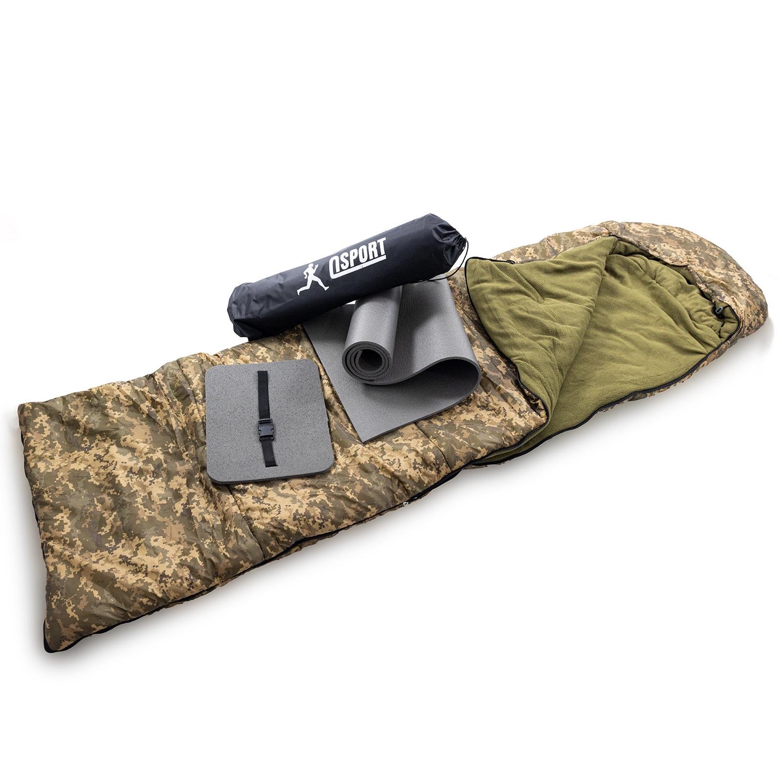 Спальний мішок OSPORT Lite Зима з килимком та сидінням Хакі (n-0016)