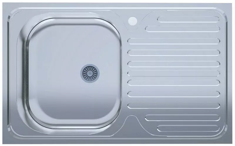 Мойка для кухни накладная прямоугольная Polish UA 5080-L 500х800х140 мм Серебристый металлик (30396744) Мойка для кухни накладная прямоугольная Polish UA 5080-L 500х800х140 мм Серебристый металлик (30396744)