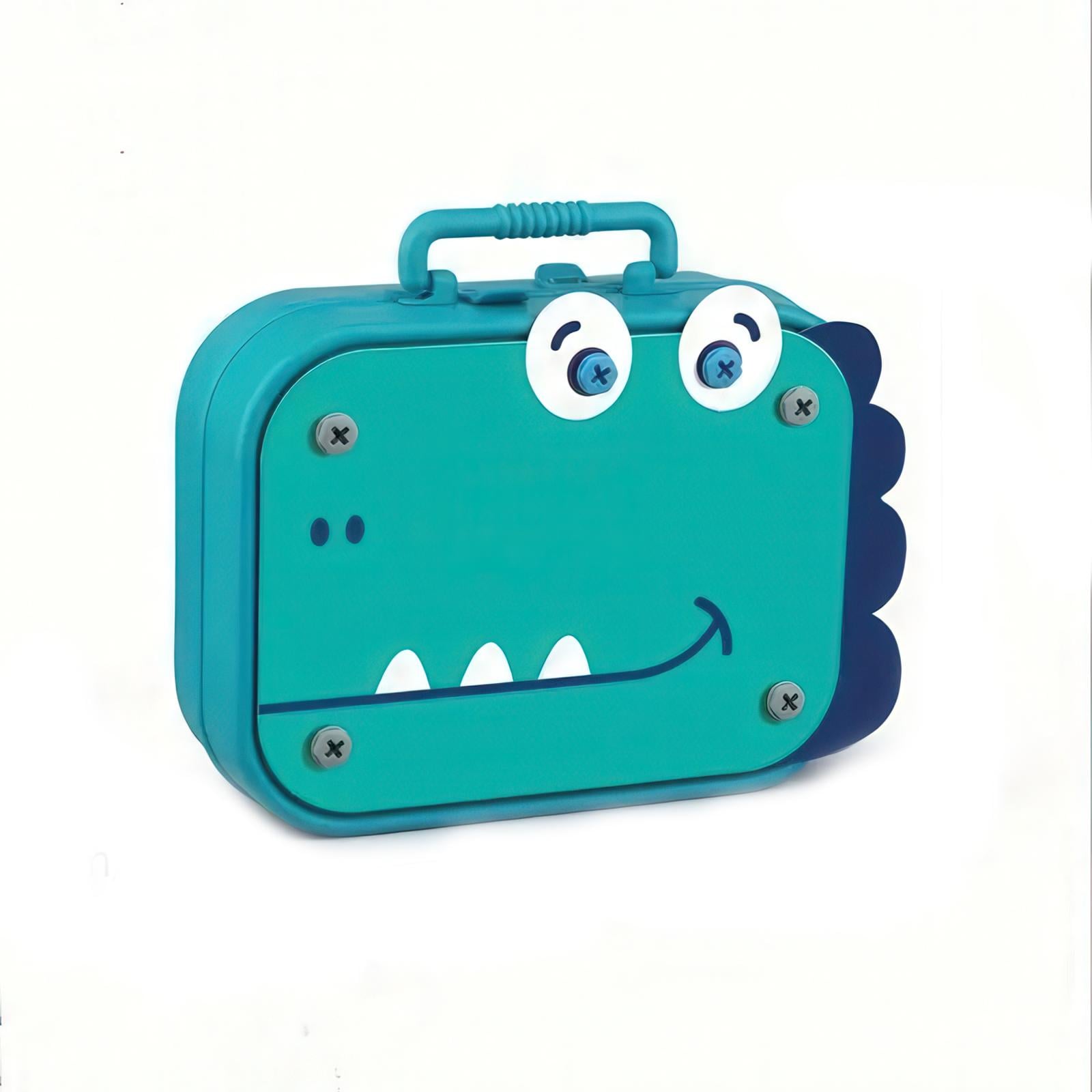 Конструктор 3D з шуруповертом і кейсом-динозавром 351 деталь Конструктор 3D з шуруповертом і кейсом-динозавром 351 деталь