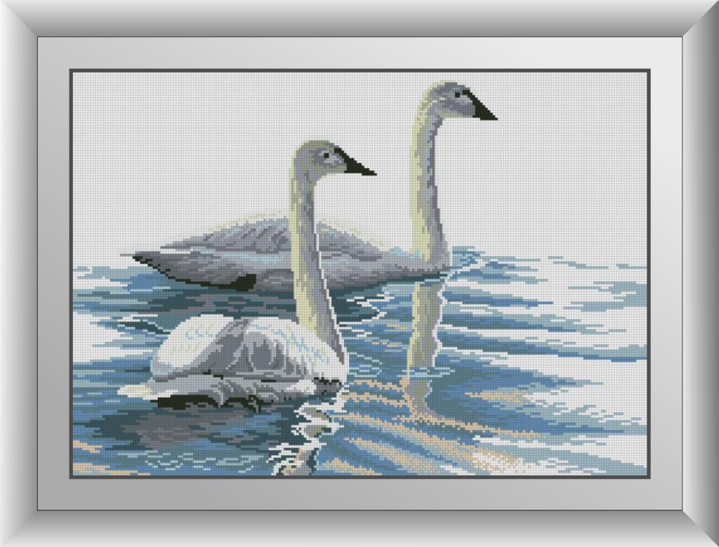 Алмазная мозаика Dream Art Изящные лебеди 40x57 см (DA.30491)