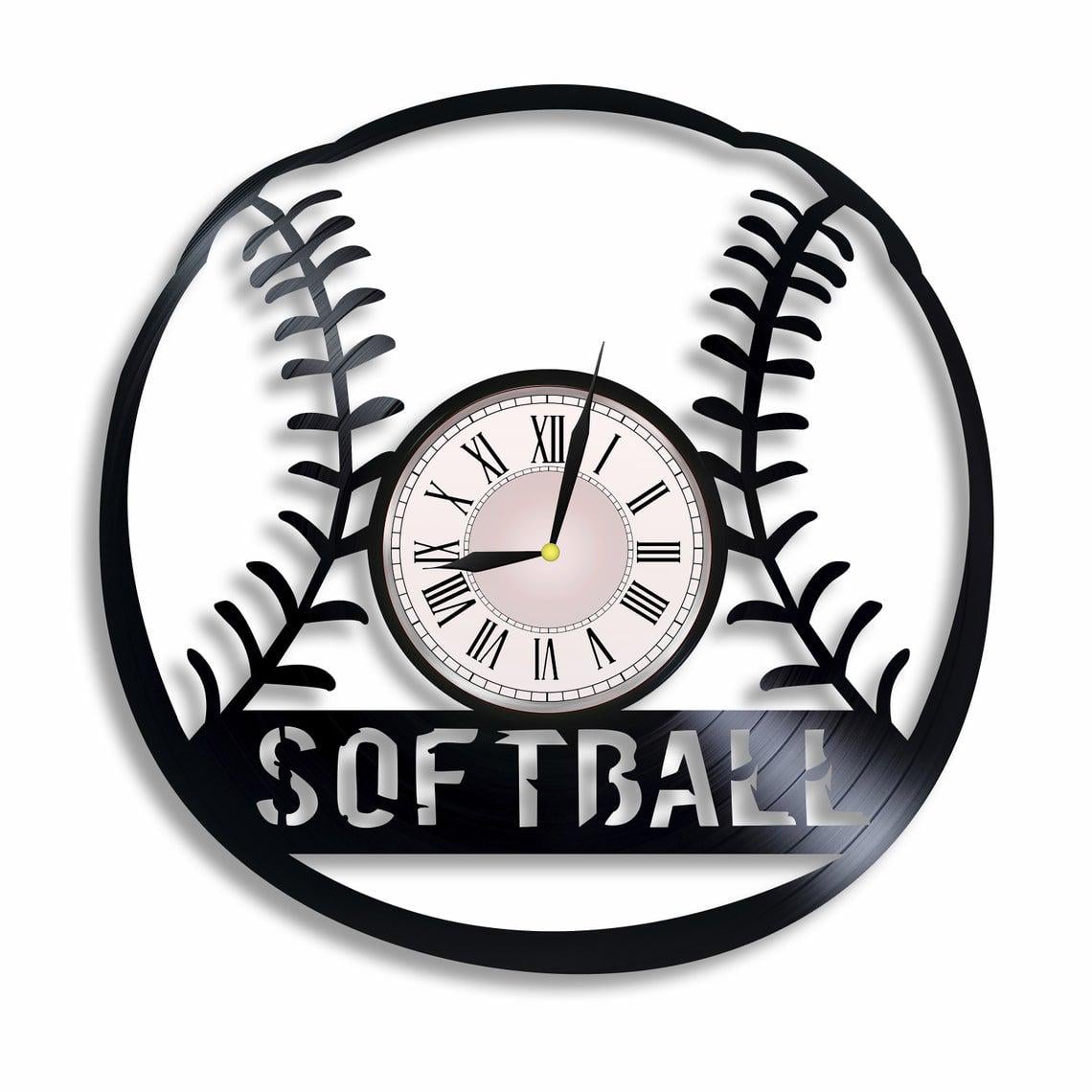 Часы настенные Софтбол 2386 из виниловой пластинки