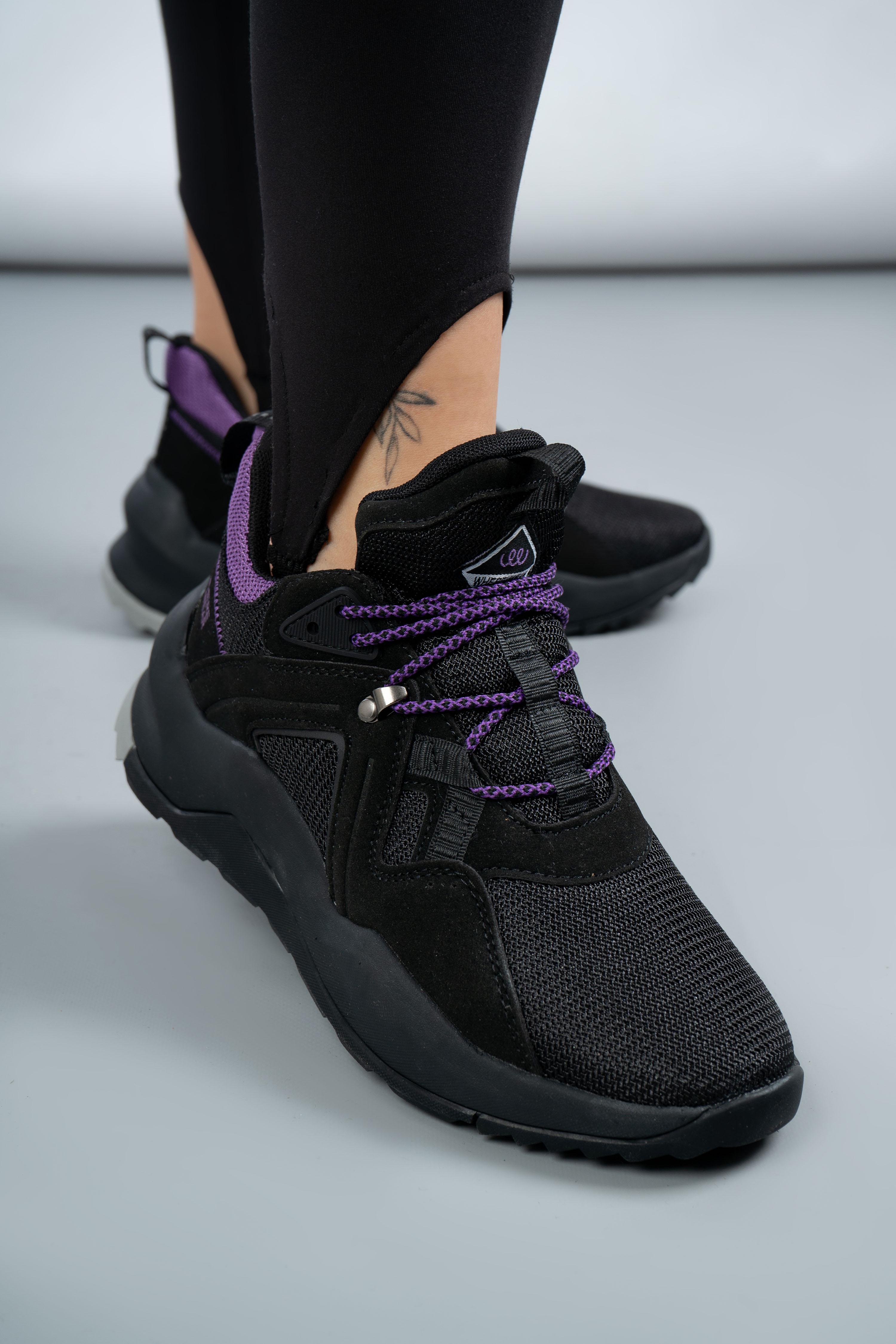 Кроссовки женские Where Uwear WUW5033-BLACK/PURPLE р. 38 Черный (346668_38)