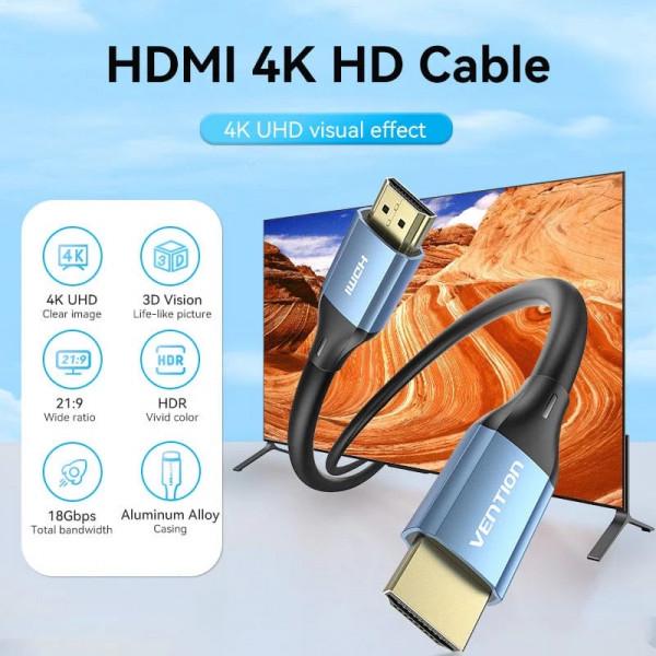 Кабель передачі даних Vention HDMI MM v2.1 2 м Чорний (604941) - фото 5