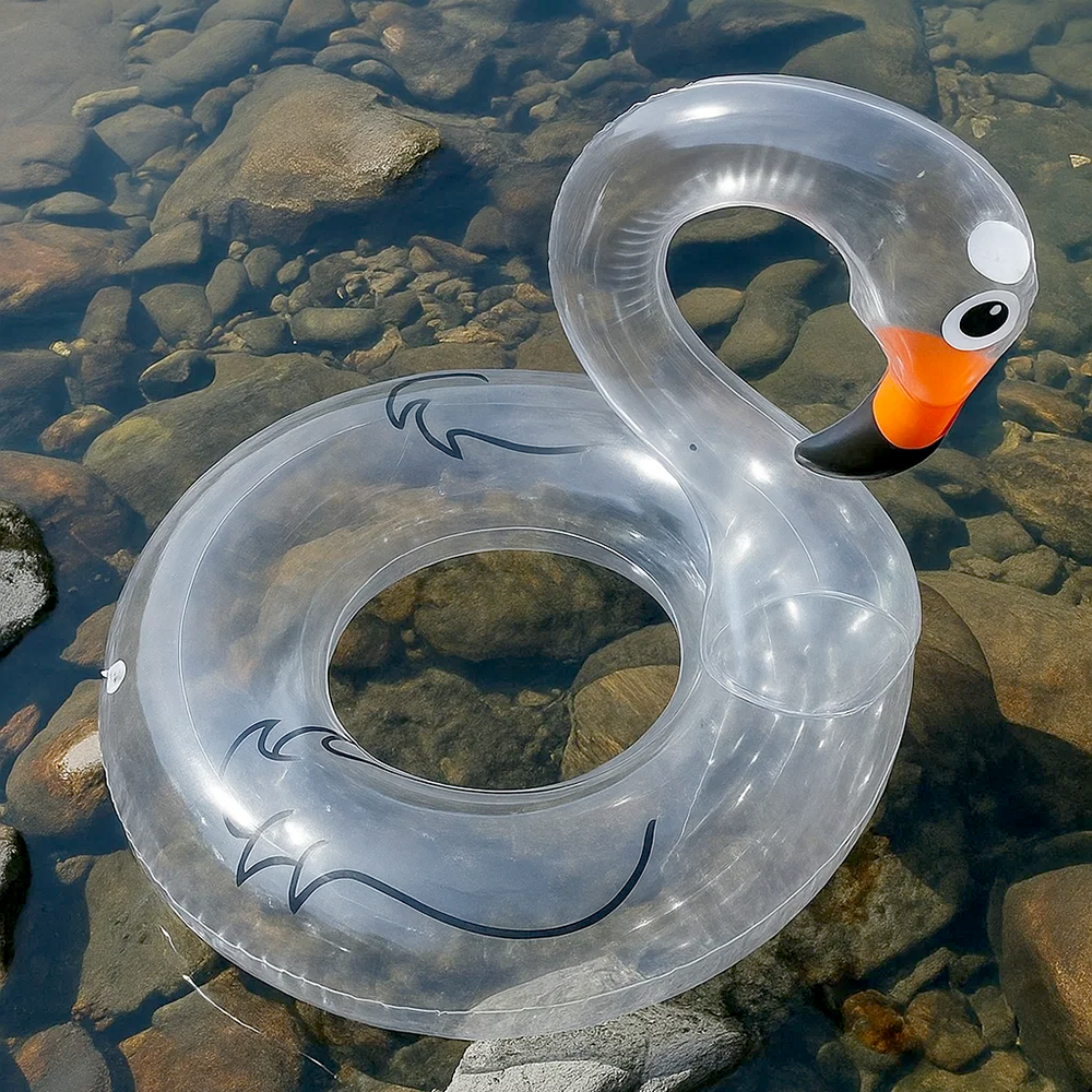 Надувной круг для плавания Фламинго блестящий 90см Прозрачный (52-BT-6510-2) - фото 10 Надувной круг для плавания Фламинго блестящий 90см Прозрачный (52-BT-6510-2) - фото 10