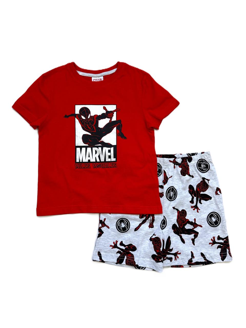 Піжама для хлопця PRIMARK Spyderman футболка та шорти 110 см Червоно-сірий (2548909241)