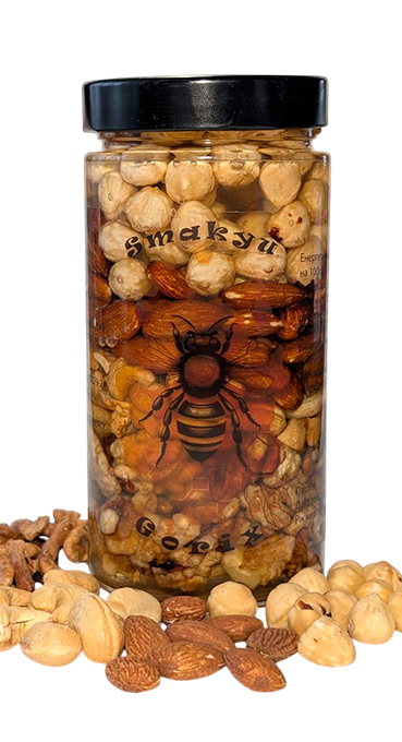 Микс орехов фундук/кешью/миндаль/волосский орех с акациевым медом (4820289640119) - фото 1