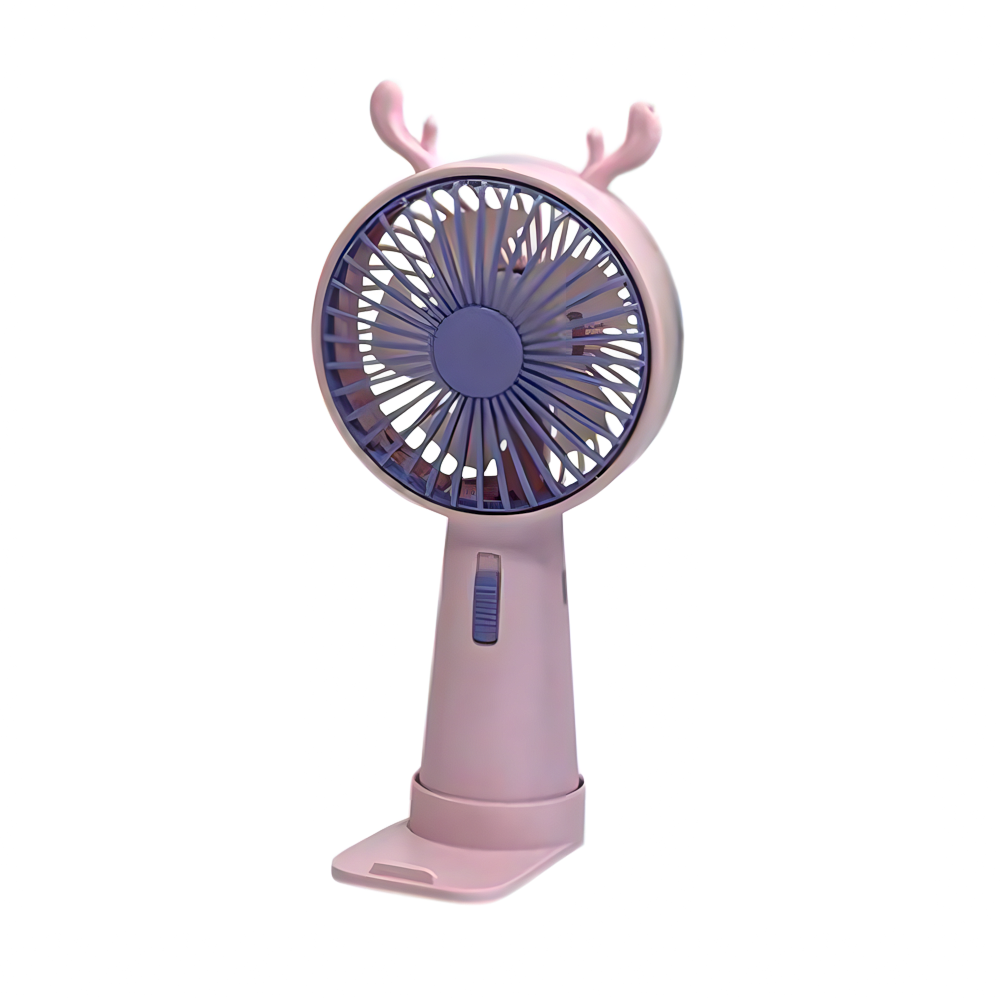 Вентилятор портативний Оленя з ріжками на акумуляторі та USB Рожевий (51-рож-39559) - фото 8 Вентилятор портативний Оленя з ріжками на акумуляторі та USB Рожевий (51-рож-39559) - фото 8