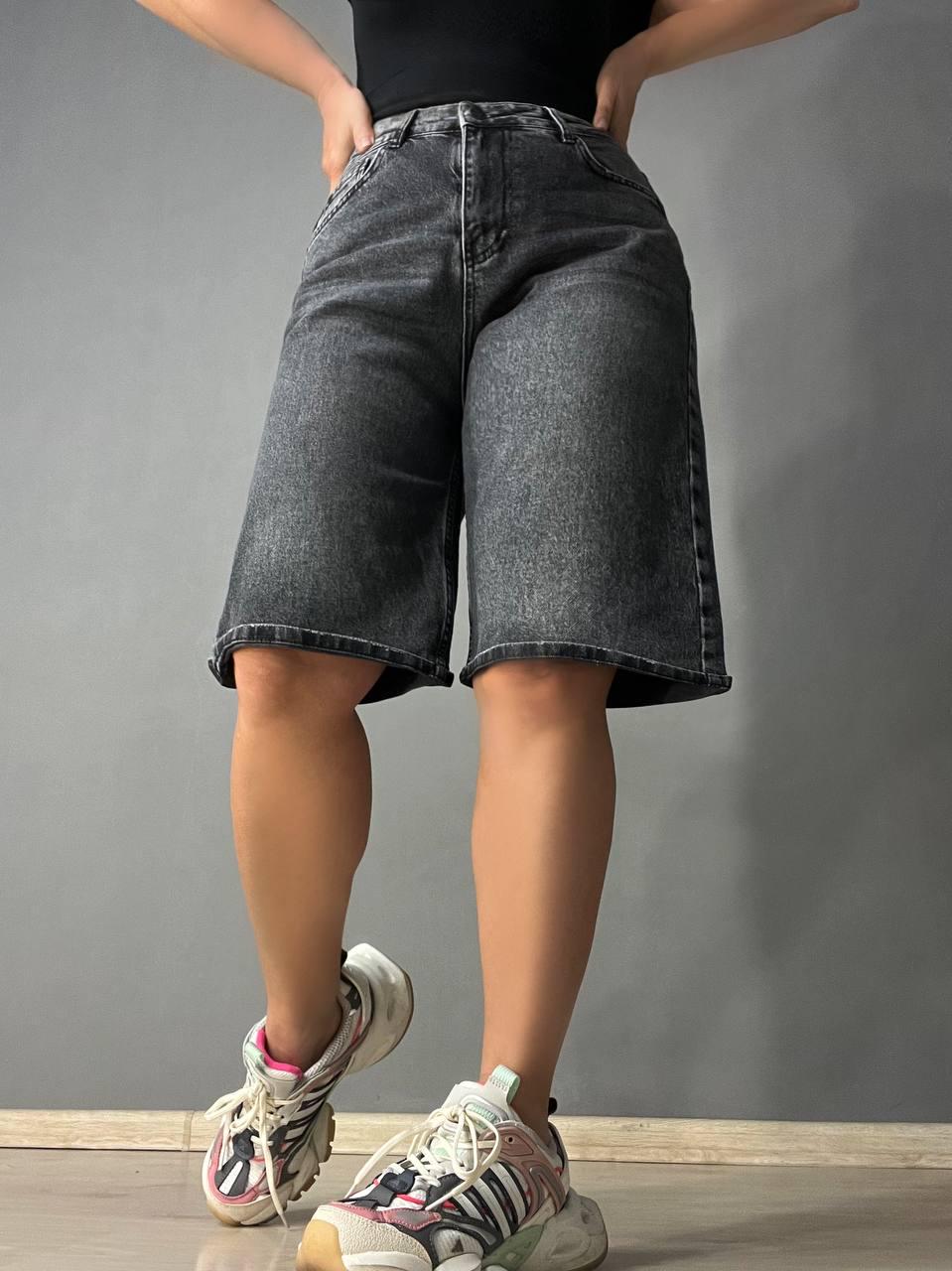 Шорты женские джинсовые Mikaletta 13124 бермуды с подворотом р. 30 Черный (4267) - фото 6 Шорты женские джинсовые Mikaletta 13124 бермуды с подворотом р. 30 Черный (4267) - фото 6