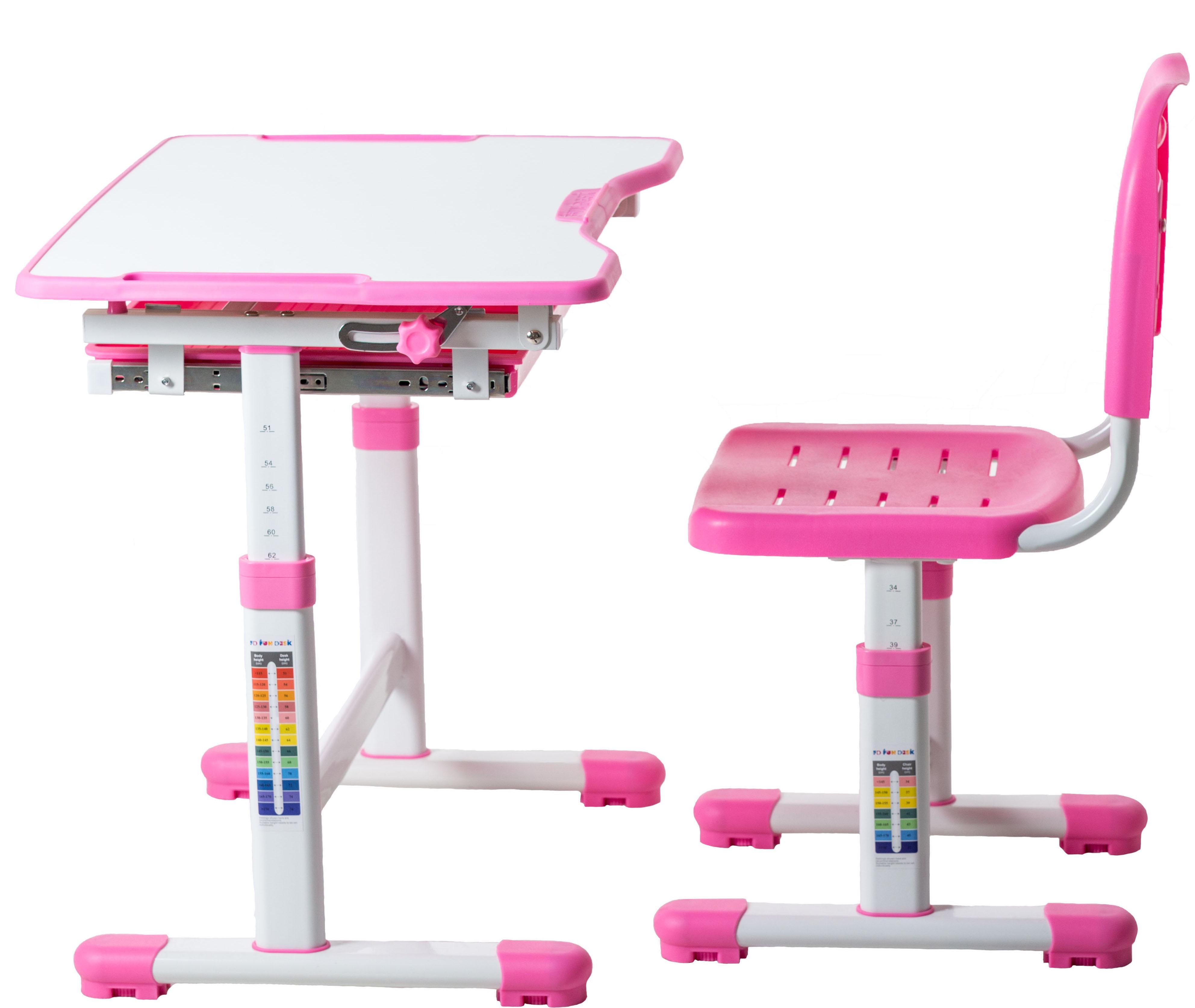 Набір шкільна парта і стілець з регулюванням висоти FunDesk Sole Pink Рожевий - фото 7 Набір шкільна парта і стілець з регулюванням висоти FunDesk Sole Pink Рожевий - фото 7