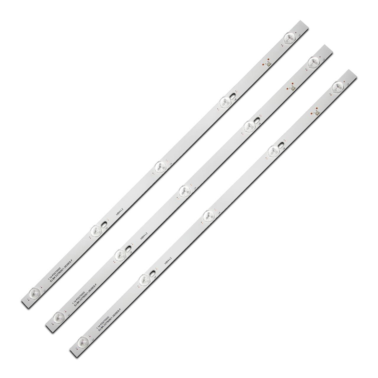 Комплект LED подсветки для TV 6V SJ.BK.D2750501-2835ES-F 1.14.FD275005 SJ.BK.D2750501-2835AS-F 1.14.FD275002 28" 3 шт. (ART-15619)