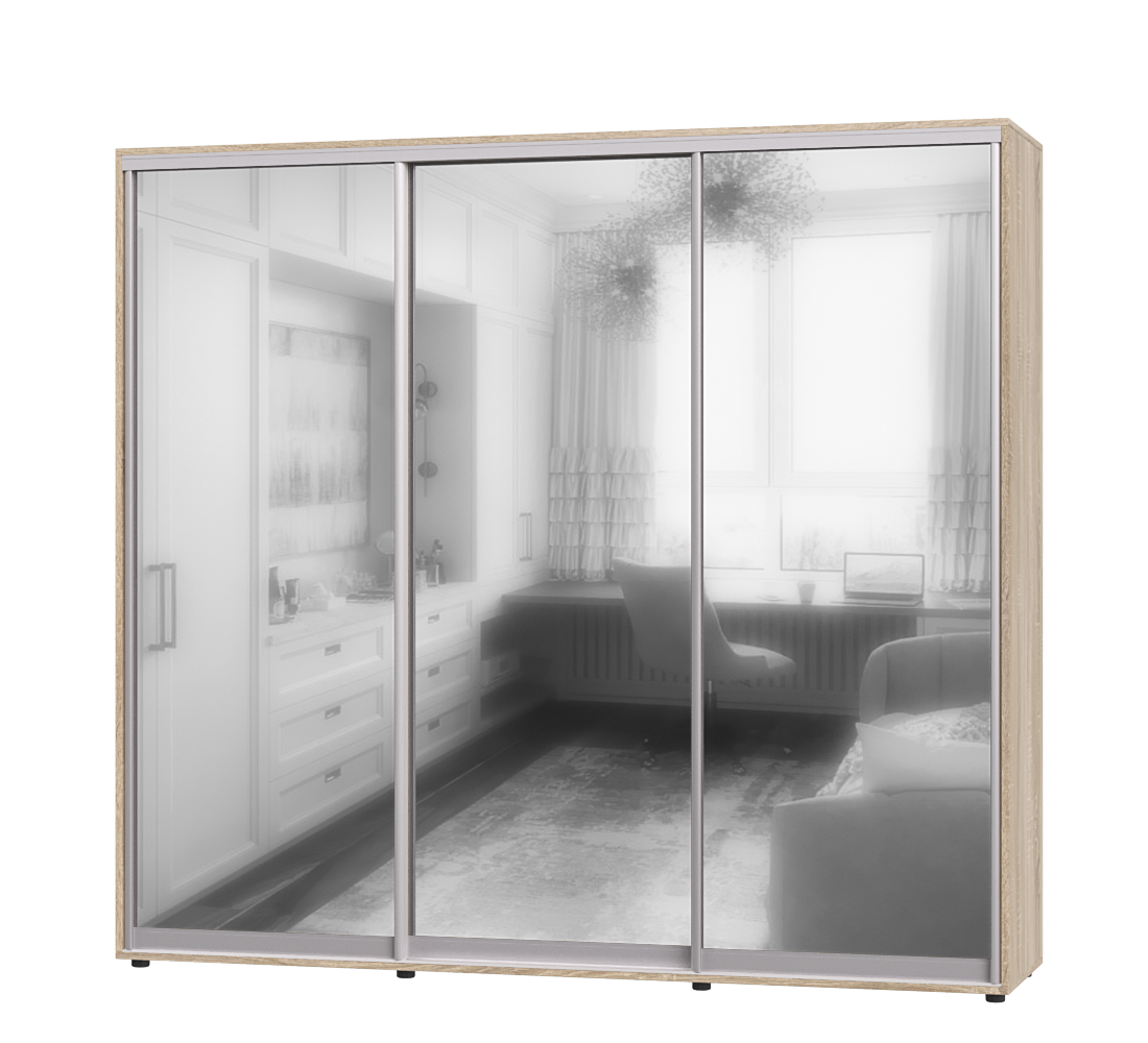 Шафа-купе тридверна Еверест ШК-05 240х60х220 см Дуб Сонома (07488)